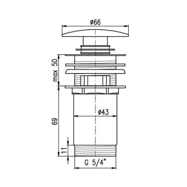 Донный клапан Rav Slezak MD0485 белый
