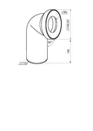 Колено для унитаза SantecPro (PR305)