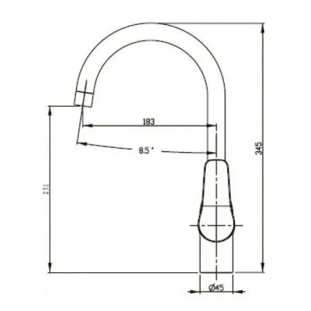 Смеситель для кухонной мойки  KAISER Sena (74044)