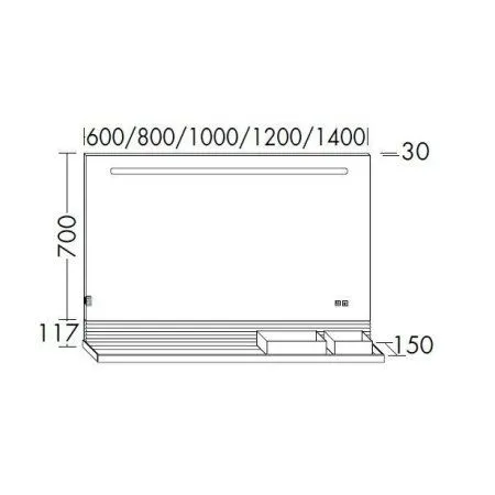 Зеркало Burgbad Fiumo SFXP100F3958 100 с подсветкой