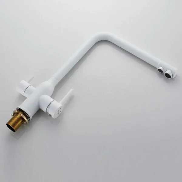 Смеситель для кухни с каналом для фильтрованной воды Shevanik S2LV48QVC,Белый