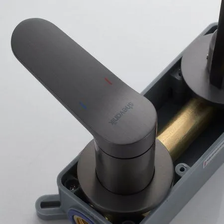 Смеситель для раковины Shevanik S4VC34TM1TVR, Оружейная сталь