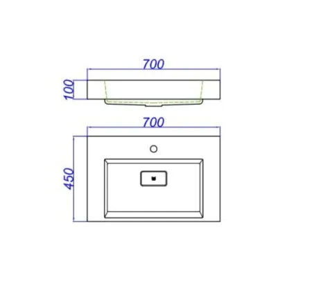 Раковина Aqwella Toledo Tol.07.04.D 70х45 белый