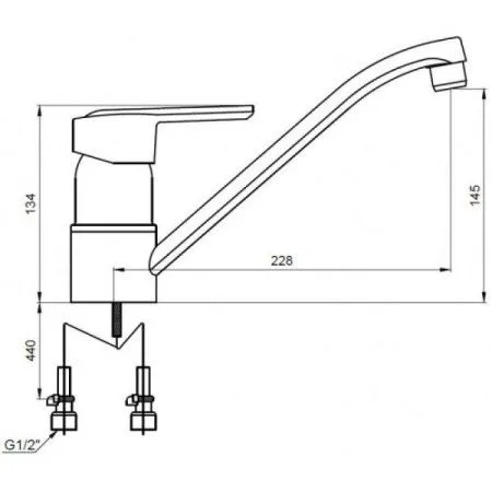 Смеситель для кухонной мойки  KAISER Orbit (20033) - купить в Москве по низкой цене в интернет-магазине с доставкой по всей России | HITsant Смеситель для кухонной мойки  KAISER Orbit (20033)