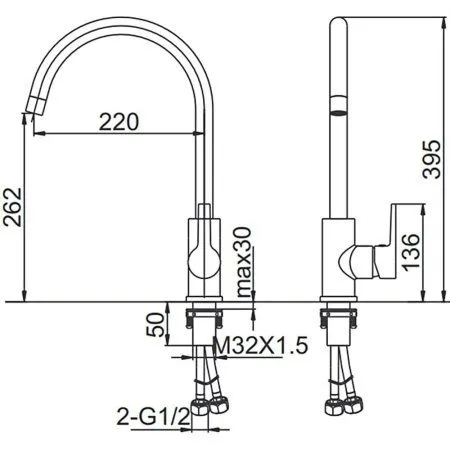 Смеситель Gerhans K14084H для кухонной мойки