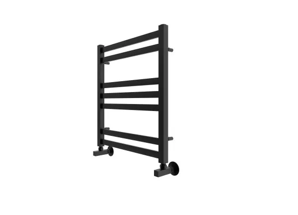 Полотенцесушитель водяной Aquatek (Акватек) Лира П7 500х600 мм, черный муар, подключение нижнее/диагональное, сверхпрочная пищевая нержавеющая сталь AISI 304L, гарантия 10 лет