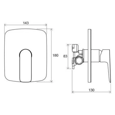 Смеситель Ravak R-Box CL 066.00 X070089 встроенный