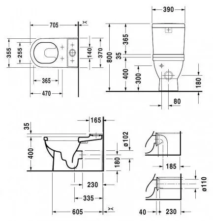 Унитаз-компакт Duravit Starck 3 2141090000