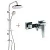 Комплект смесителя 2в1 Paini Bari RTAFCRXYSETIT4UJ2VTG1RWGS для душа с душевой системой, хром, белый
