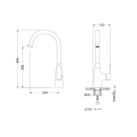 Смеситель Gerhans K03 K14003 хром