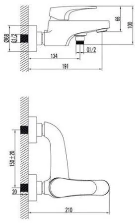 Смеситель Lemark Shift LM4332C для ванны с душем - купить в Москве по низкой цене в интернет-магазине с доставкой по всей России | HITsant Смеситель Lemark Shift LM4332C для ванны с душем