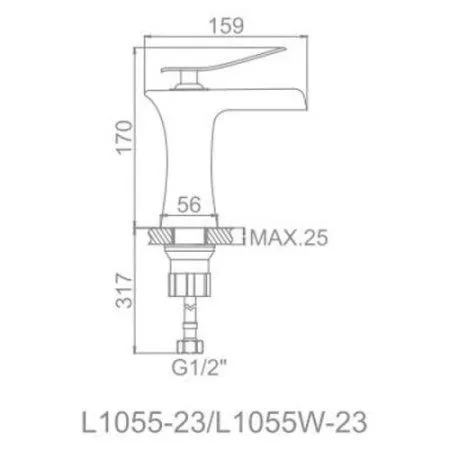 Смеситель Ledeme l1055W-23 белый
