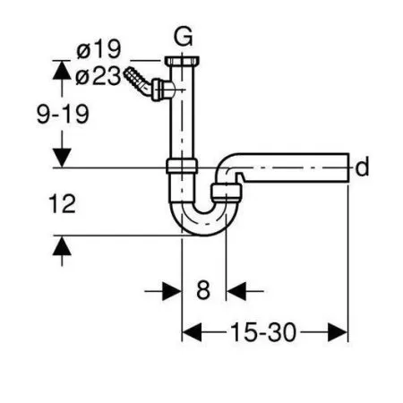 Сифон Geberit Uniflex 152.711.11.1 для раковины
