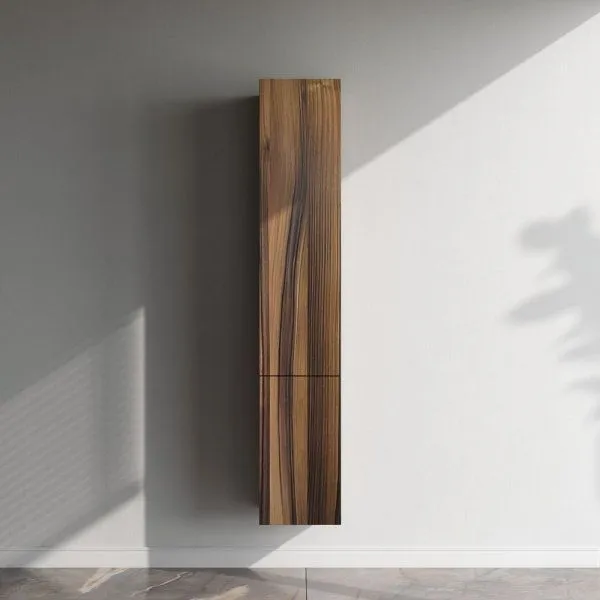 Шкаф-пенал, подвесной, левый, 30 см, двери, push-to-open, орех AM.PM Gem M90CHL0306HF