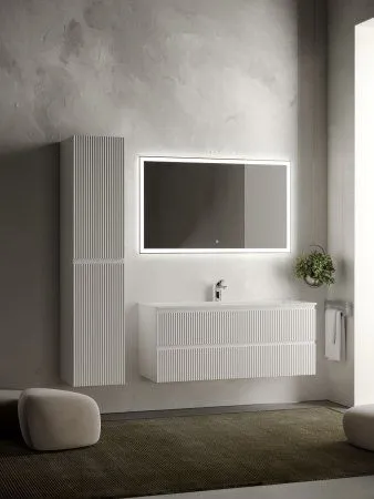 Тумба подвесная SANCOS Snob R 1195х445х500, c двумя ящиками оснащенными доводчиками, Bianco, SNR120W