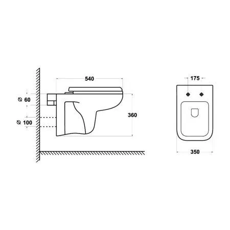 Унитаз подвесной Orange C03-100w сиденье с микролифтом