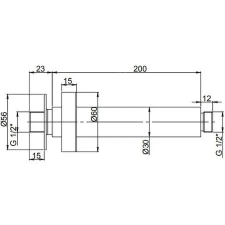 Кронштейн для верхнего душа Paini 50ZICRAH74JG4TAM62RJ0BBWI хром