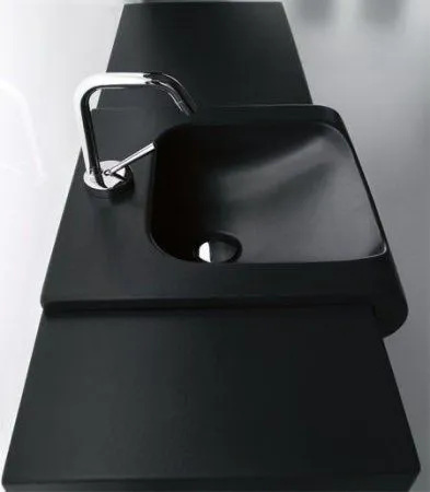 Раковина Kerasan Inka Project 341104*1 60x40 черный глянцевый