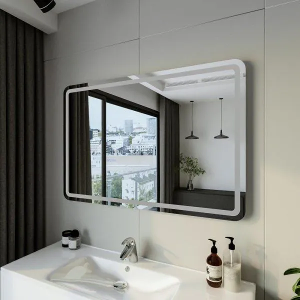 Зеркало Бриклаер Эстель-1 120 с подсветкой LED, сенсор на зеркале