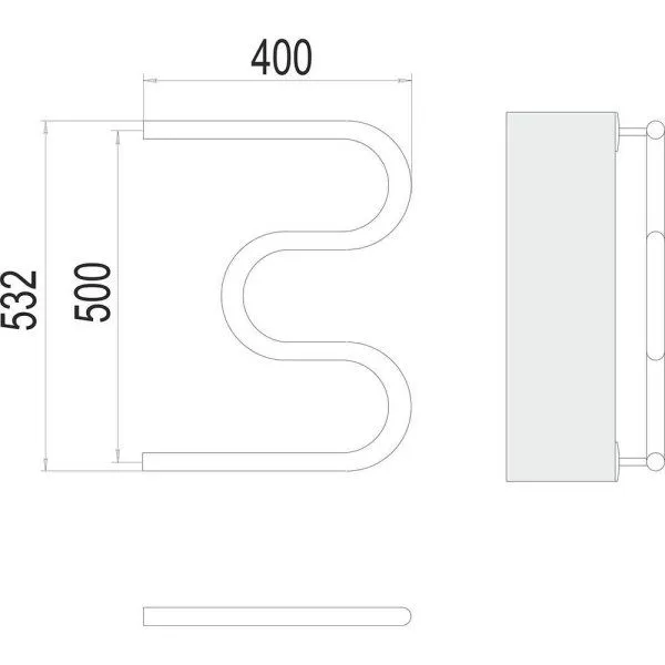 Полотенцесушитель водяной Terminus М-образный (1") 50х40 4620768881138, хром