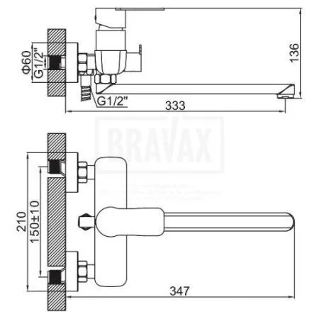 Смеситель Ledeme L72218B черный