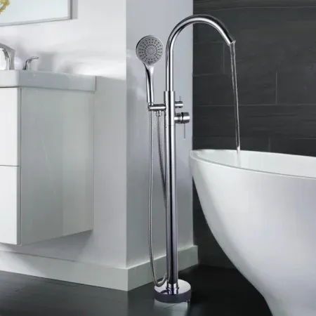 Напольный смеситель для ванны Gappo G3098 - купить в Москве по низкой цене в интернет-магазине с доставкой по всей России | HITsant Напольный смеситель для ванны Gappo G3098