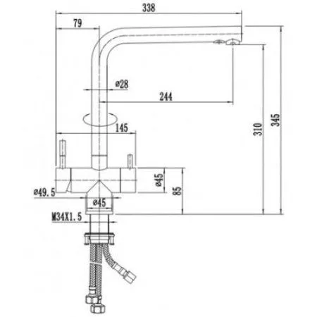Смеситель Zorg SZR-2020 BR\Grafit