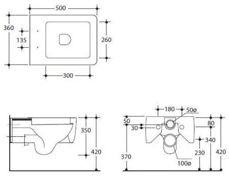 Унитаз подвесной Kerasan Ego 321501 белый