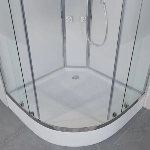 Душевая кабина Niagara Ultra 100x100x220 стекло прозрачное с матовой полосой/профиль хром