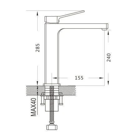 Смеситель для раковины Shevanik S9911, хром