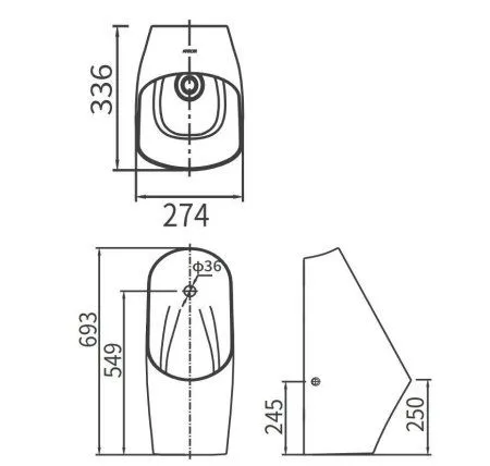 Писсуар ARROW AN6703 подвесной