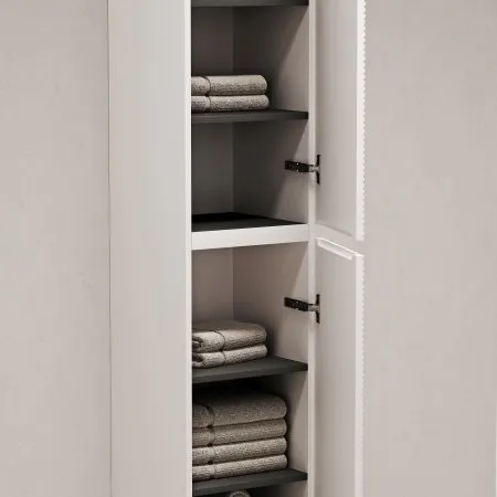 Шкаф-пенал подвесной SANCOS Folk, 350х350х1650 мм, цвет Bianco,  PFL35W