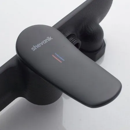 Смеситель для душевой кабины однорычажный  Shevanik S4716H, Черный