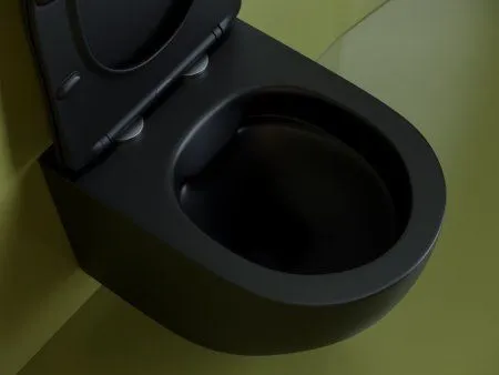 Унитаз подвесной Ceramica Nova Uno CN11001MB микролифт, черный матовый