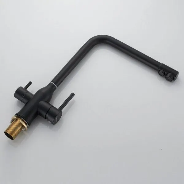 Смеситель для кухни с каналом для фильтрованной воды Shevanik S2MB48IVH,Черный