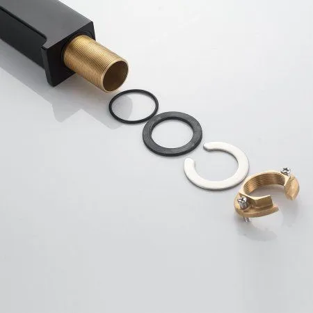 Смеситель для раковины однорычажный с гайкой Rose R1811H-1, Черный