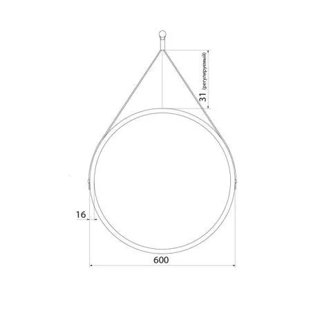 Зеркало IDDIS Optima Home OPFVH6YL0BMO0iSX98KMK черный