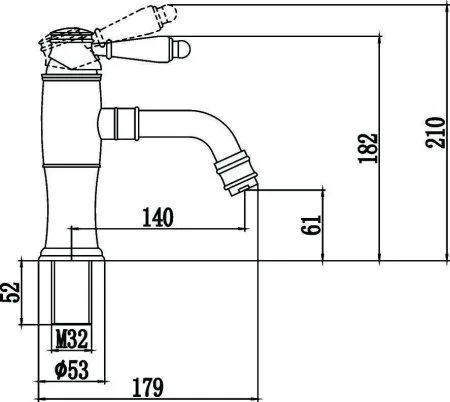Смеситель для раковины Savol (S-006611H)