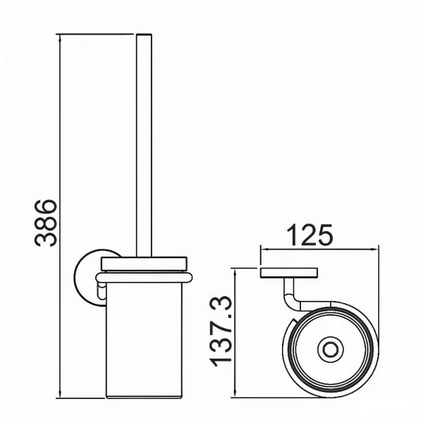 Ершик подвесной Gappo G3VX07KI10ZP-9OP, оружейная сталь - купить в Москве по низкой цене в интернет-магазине с доставкой по всей России | HITsant Ершик подвесной Gappo G3VX07KI10ZP-9OP, оружейная сталь