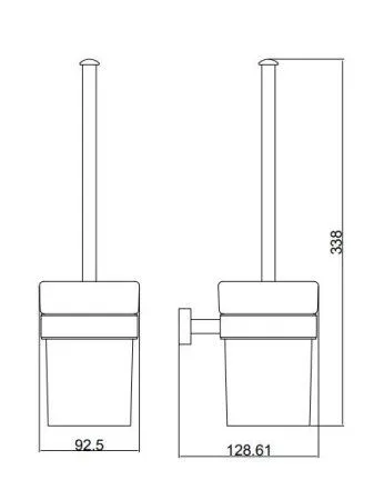 Ёршик туалетный настенный BELZ (B90310) - купить в Москве по низкой цене в интернет-магазине с доставкой по всей России | HITsant Ёршик туалетный настенный BELZ (B90310)