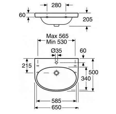 Раковина подвесная Gustavsberg Nautic 556599R1  белая
