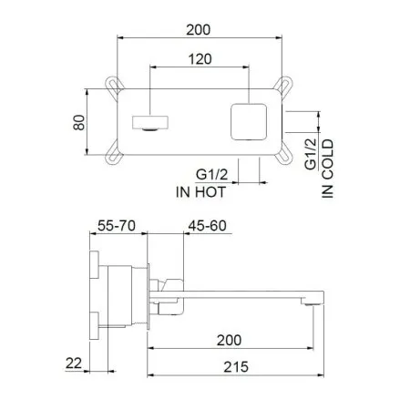 Смеситель для раковины Webert ONE-X OX830606741, белый/сталь