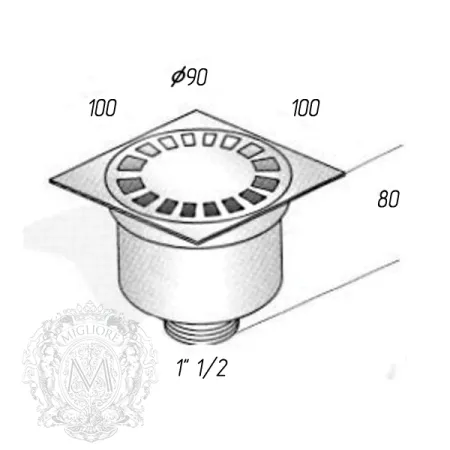 Душевой трап Migliore Bangkok 20210 10х10 см
