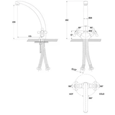 Смеситель для кухонной мойки  KAISER Carlson Eco (11014)