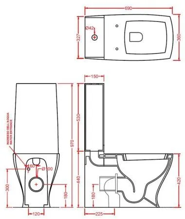 Чаша для унитаза-моноблока ArtCeram JZV003 01;00 белый глянцевый
