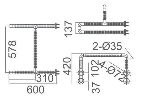 Поручень ARROW AG5618NO белый