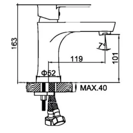 Смеситель Ledeme L1046 хром