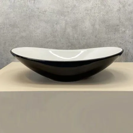 Раковина Comforty 7811ABW черный/белый