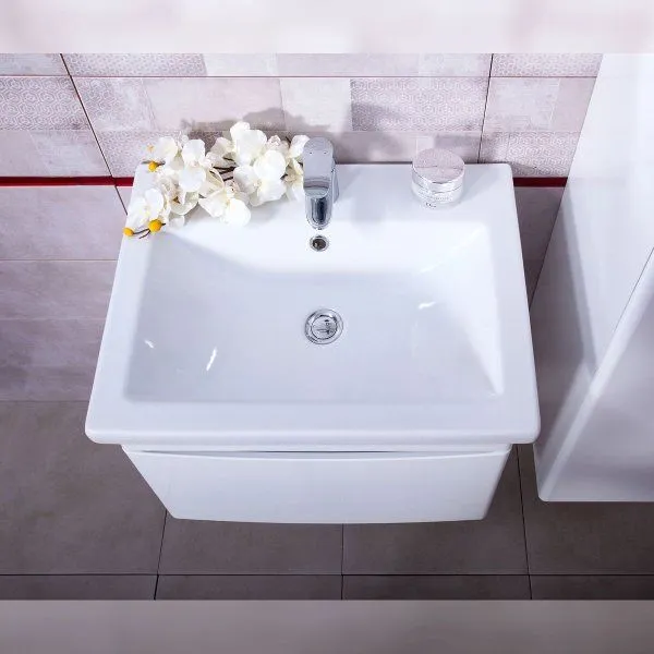 Тумба под раковину подвесная Бриклаер ВЕГА белый , 60 см