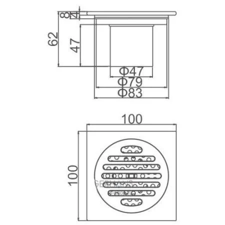 Душевой трап Gerhans K81510B-10 черный - купить в Москве по низкой цене в интернет-магазине с доставкой по всей России | HITsant Душевой трап Gerhans K81510B-10 черный